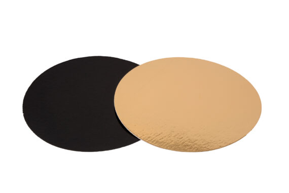 Tortenunterlage gold-schwarz 22cm rund